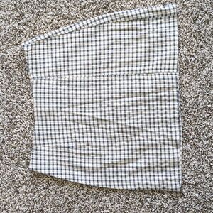 Blue/white mini skirt with a small front slit